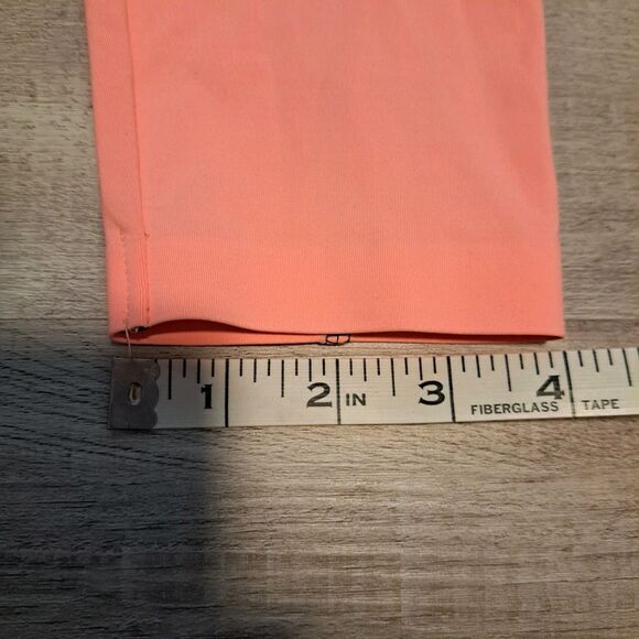 PINK Victoria Secret Bonded Leggings Black Medium Mesh Detail Peach 170/72A - Picture 12 of 12